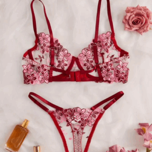 Burgundy Sexy Lingerie Set