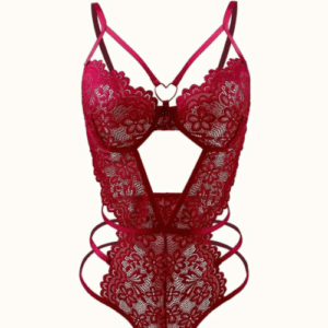 Lace Bodysuit Red