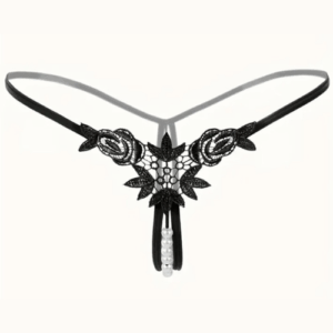 Open Crotch Lace & Pearl Panty